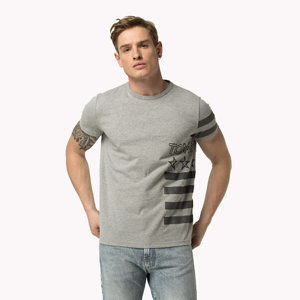 Tommy Hilfiger pánské šedé tričko - M (38)